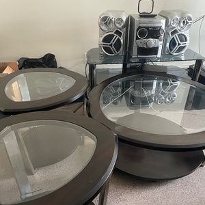 Coffee Table set bundled with stereo and  TV Stand